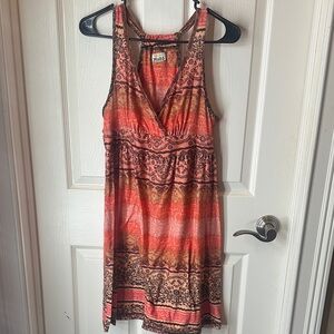 Mudd Sleeveless Dress with Red and Black Design